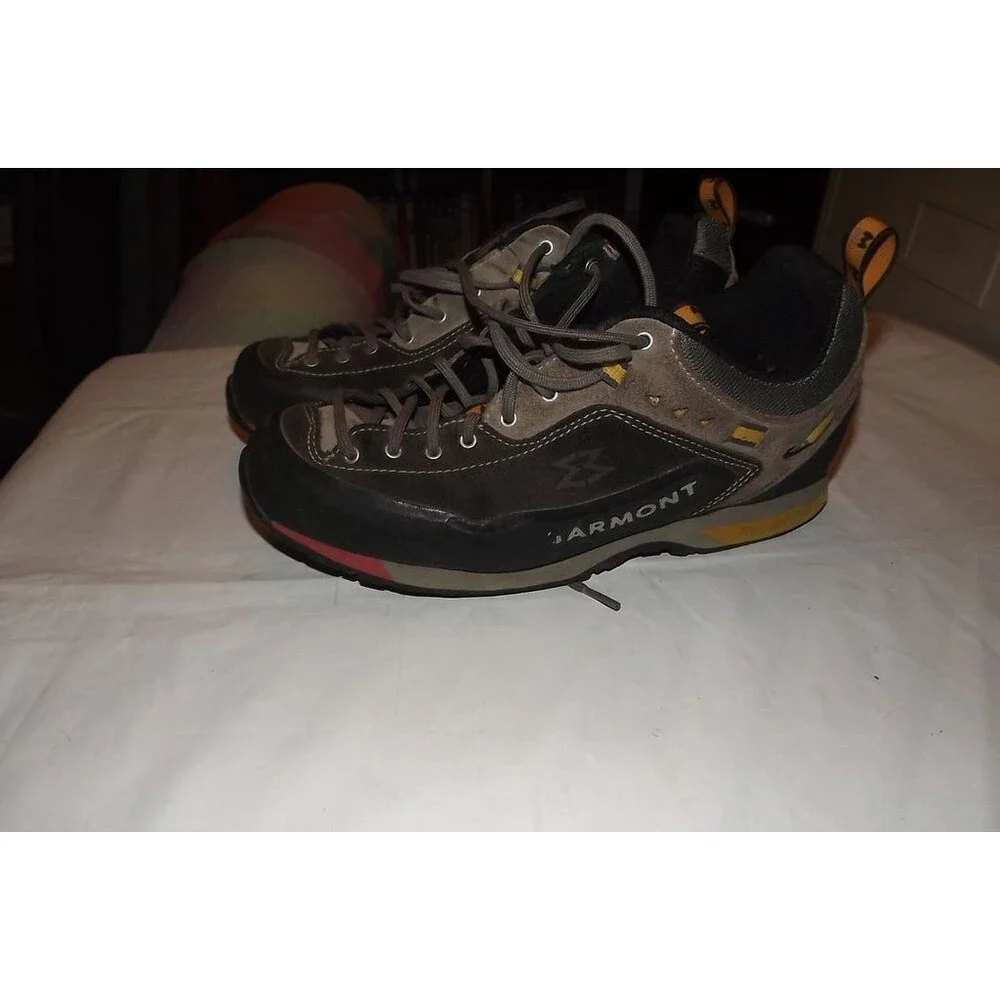 Garmont Dragontail Hiking Shoes Mens 9 Gray Leather GoreTex Waterproof Vibram
